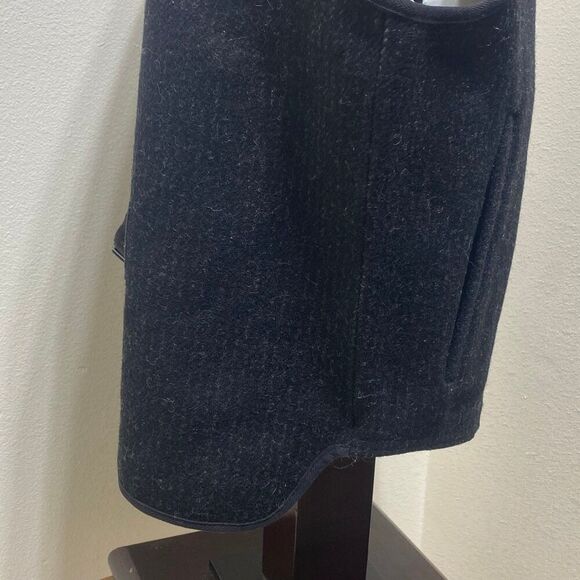 L.L. Bean Men's Wool Full Zip Vest Black Size Large Outdoor Adjustable Back - Picture 7 of 11